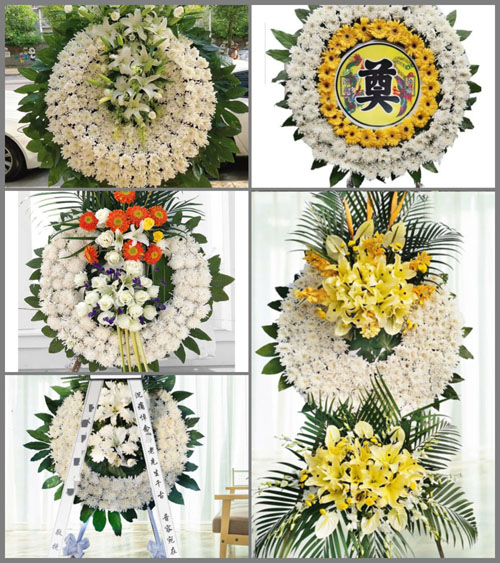 福建龙岩永定区合溪乡上调吴村花圈速递